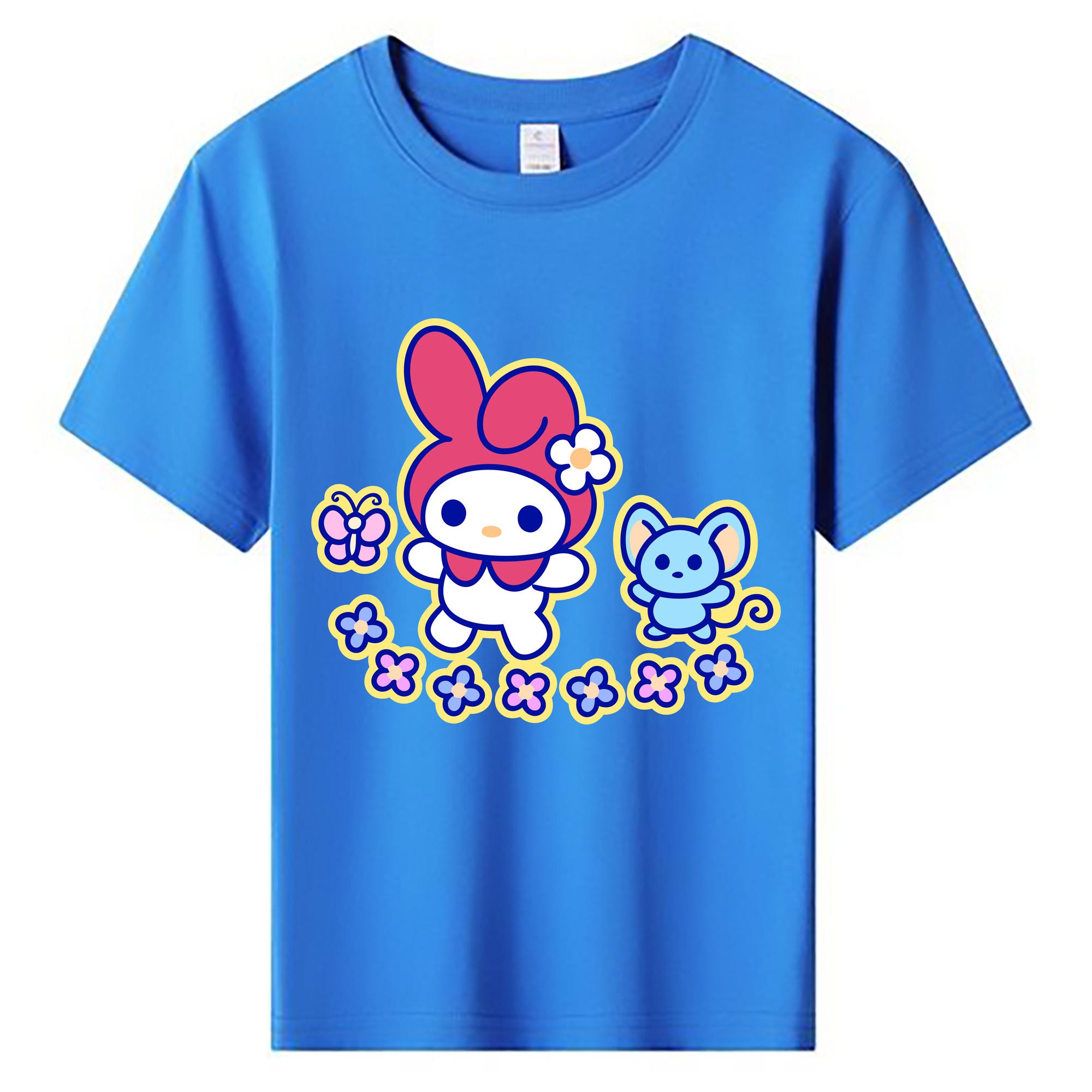 （画像用） Hello Kitty ハローキティ 綿100％キッズTシャツ（フロントプリント）